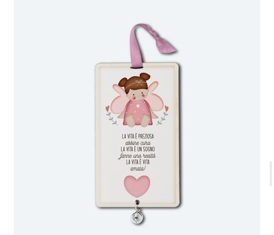 QUADRO PICCOLO ROSA ANGIOLETTI CUSTODI – LA VITA È PREZIOSA