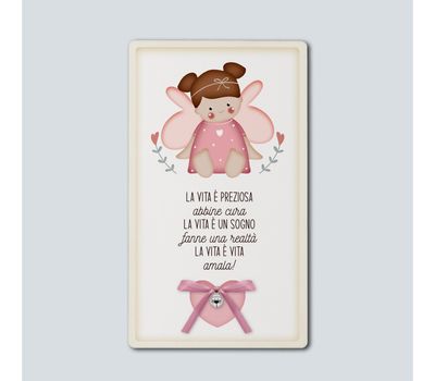 QUADRO GRANDE ANGIOLETTI ROSA CUSTODI – LA VITA È PREZIOSA