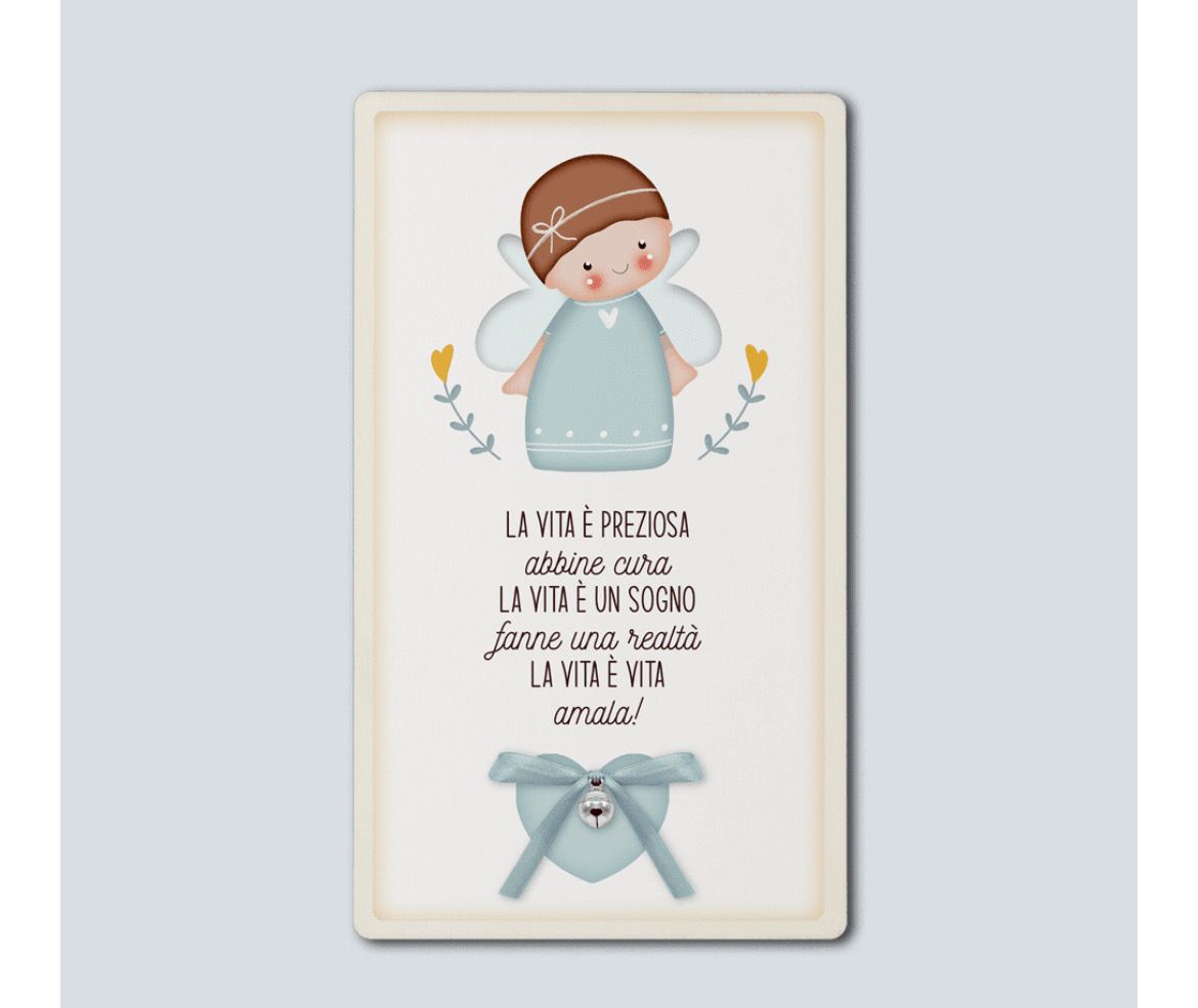 QUADRO GRANDE ANGIOLETTI CELESTE CUSTODI – LA VITA È PREZIOSA