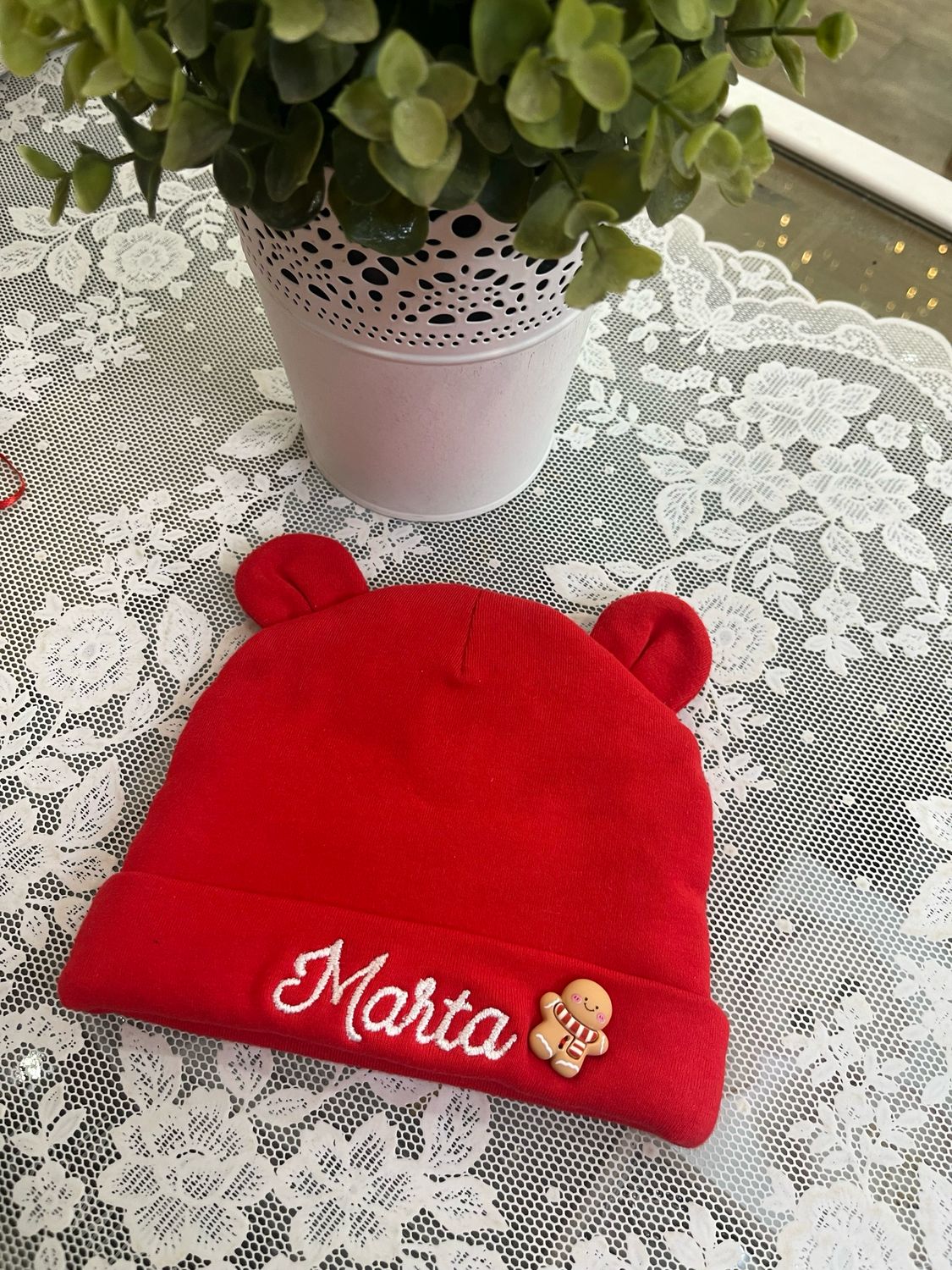 Cappellino neonato orecchie e Ginger personalizzati