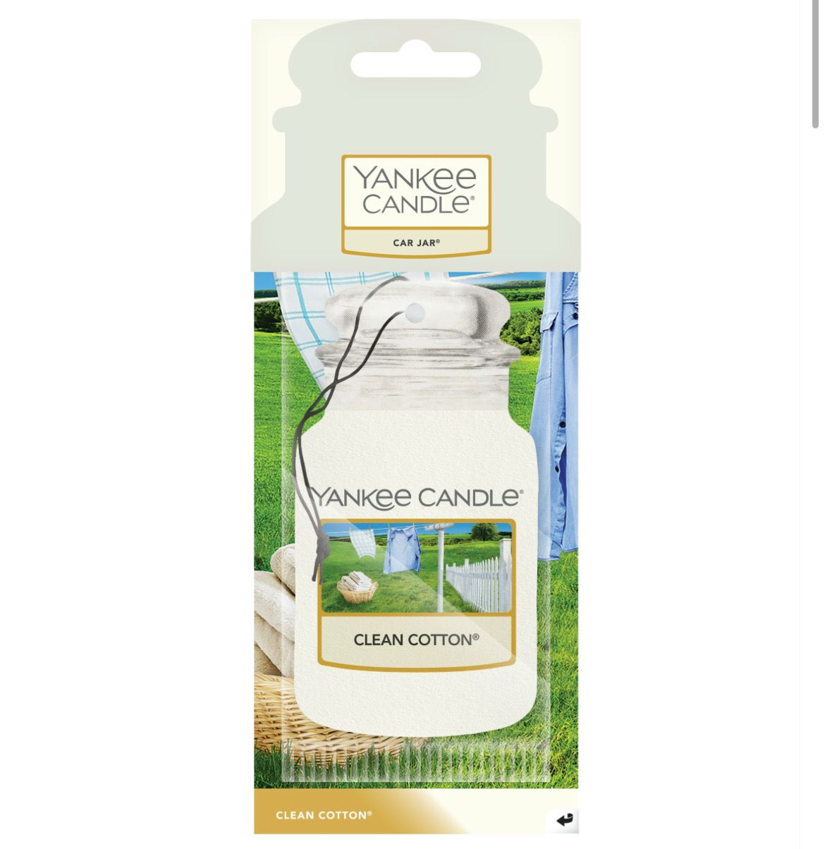 Profumatore auto Yankee Candle Clean Cotton