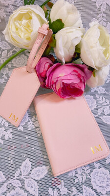 Set travel ecopelle personalizzato rosa collezione Elite