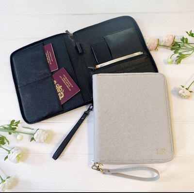 Organiser ecopelle personalizzato grigio collezione Elite