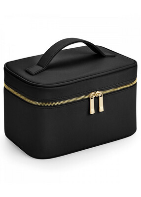 Beauty con manico ecopelle personalizzato nero collezione Elite