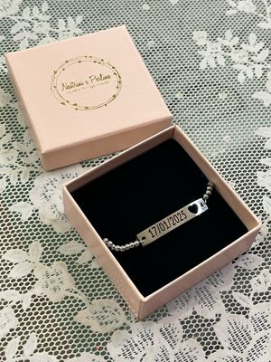 Bracciale lovely targhetta cuore traforato