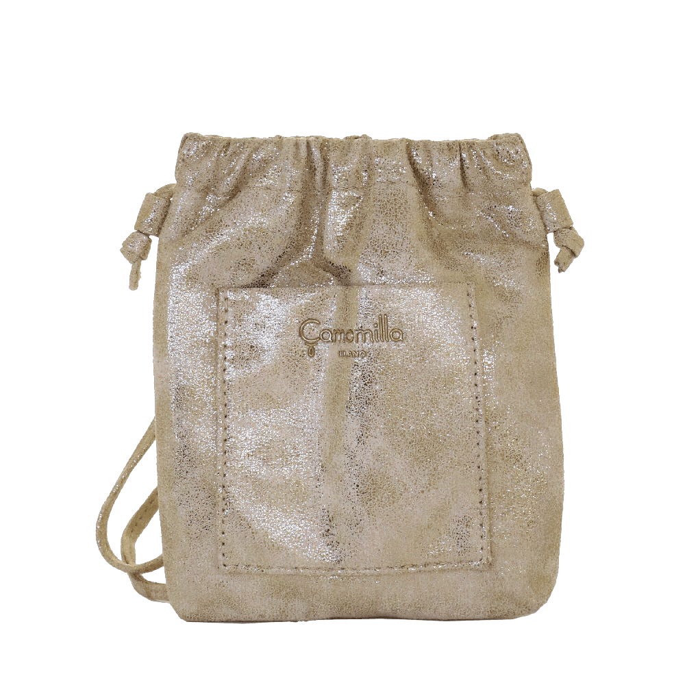 Mini tracollina LULU con molla oro chiaro Camomilla Milano