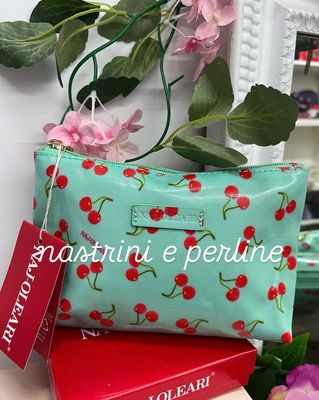 Necessaire Naj-Oleari cherry fondo verdeacqua