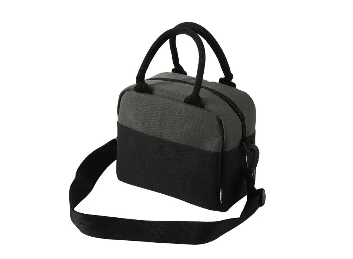 Borsa termica porta pranzo con tracolla nera
