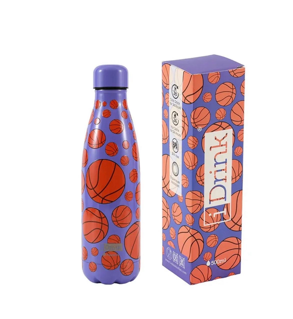 Bottiglia termica 500ml pallone da basket
