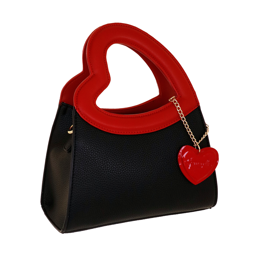 BORSA MANO Love Bag YES LOVE NERO Camomilla Milano