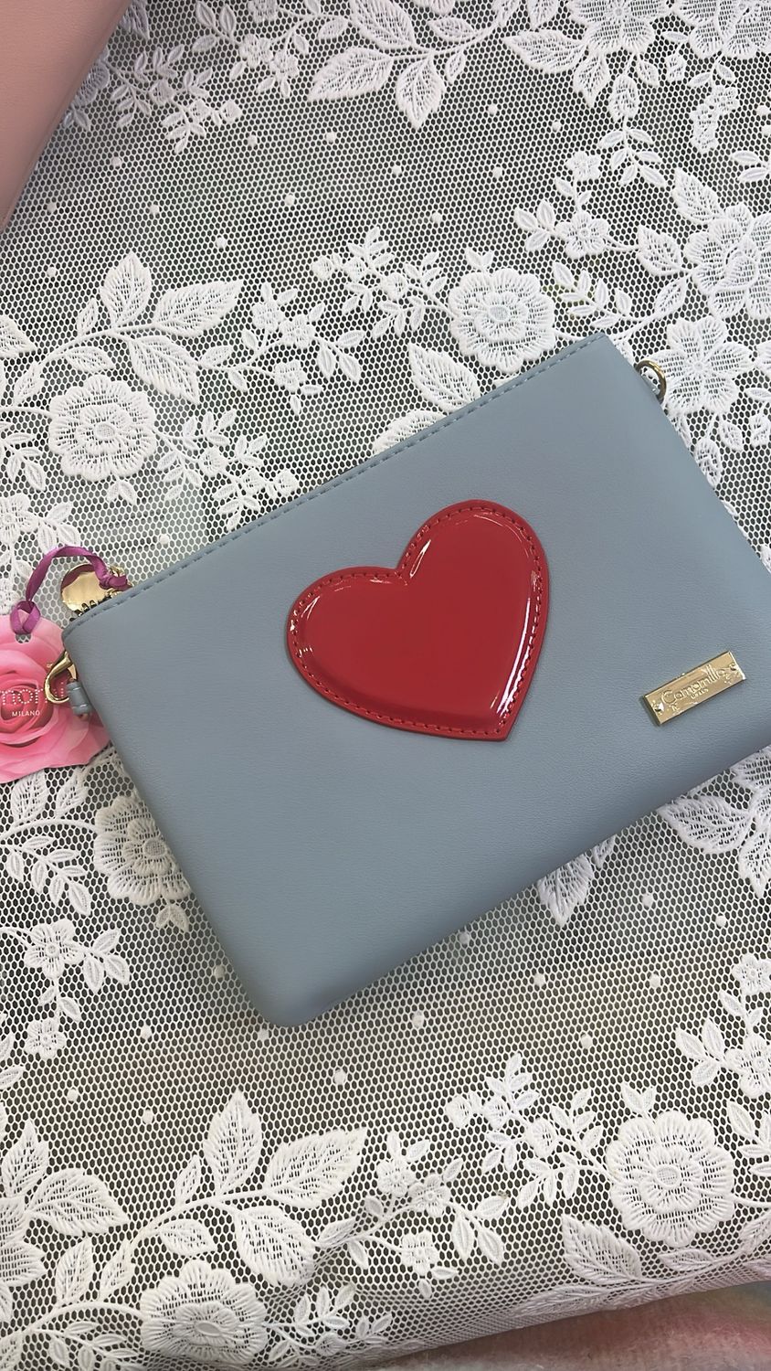 Tracollina piatta Camomilla Milano love Bag celeste