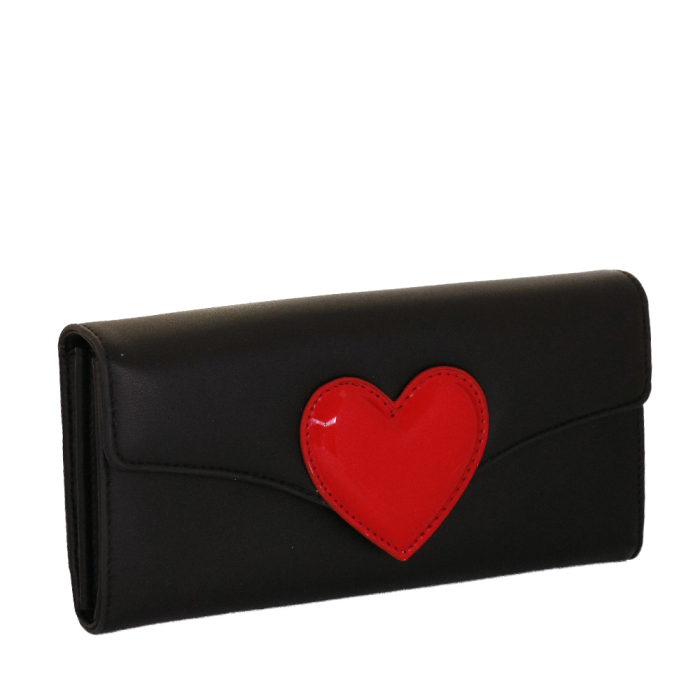 Portafoglio con PATTA L LOVE BAG NERO camomilla Milano