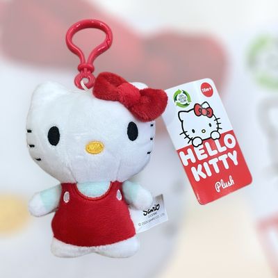 Charm in peluche da borsa Hello Kitty Rosso