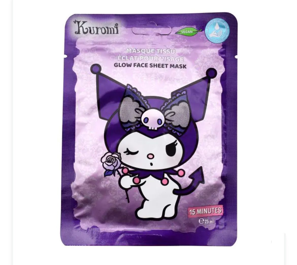 Maschera in tessuto illuminante di Kuromi