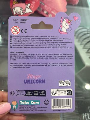 Lip balm stick Unicorn top 3d