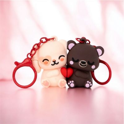 Set di 2 portachiavi - San Valentino Coniglietto e orsetto Mr Wonderful