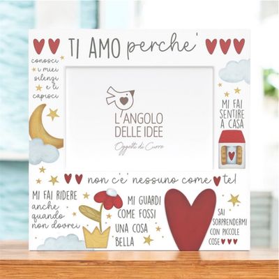 Cornice portafoto Ti amo perché