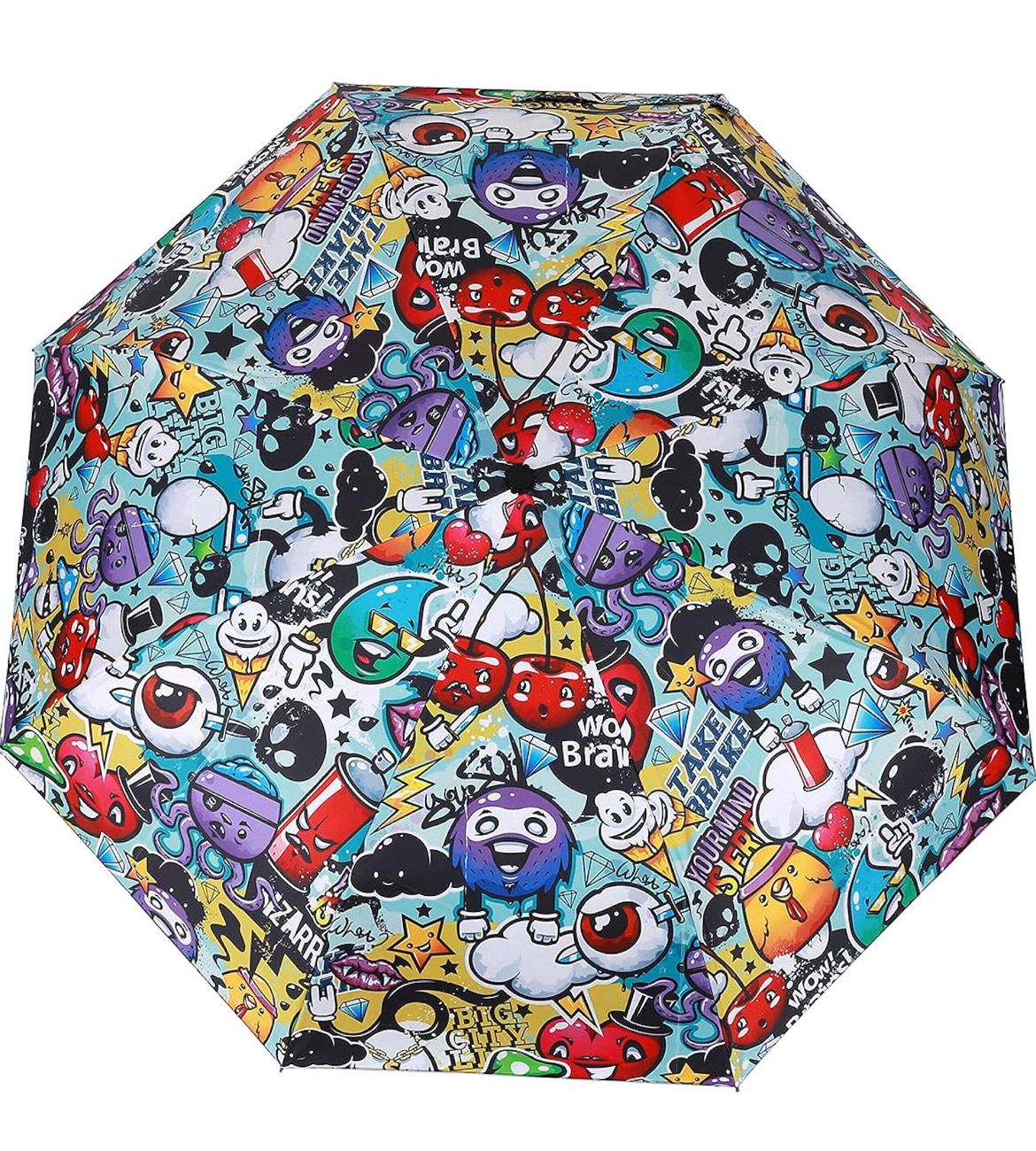 Ombrello con apertura automatica/retraibile graffiti