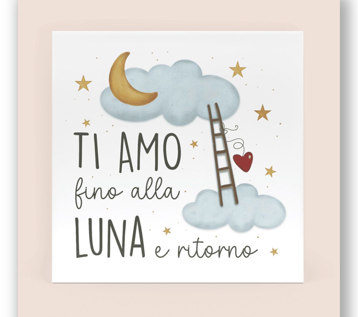 FORMELLA PICCOLA- ti amo fino alla luna e ritorno