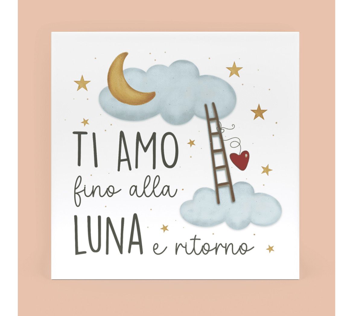 FORMELLA GRANDE ti amo fino alla luna e ritorno