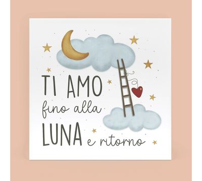 FORMELLA GRANDE ti amo fino alla luna e ritorno