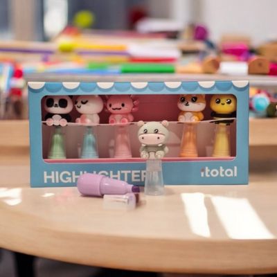 Set 6 evidenziatori Animaletti kawaii