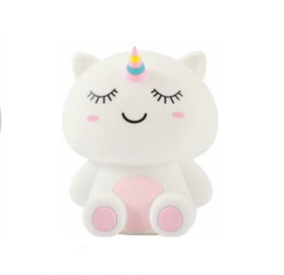 Luce in silicone unicorno