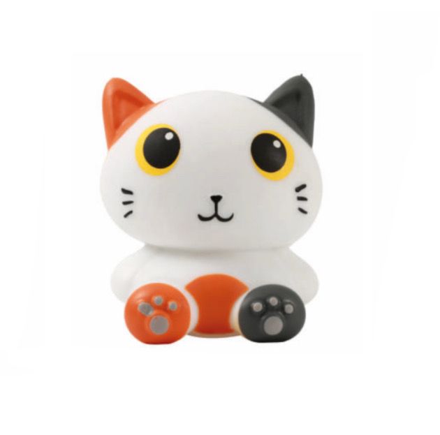 Pupazzetto Squeezy antistress gatto arancio bianco