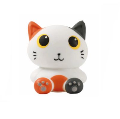 Pupazzetto Squeezy antistress gatto arancio bianco