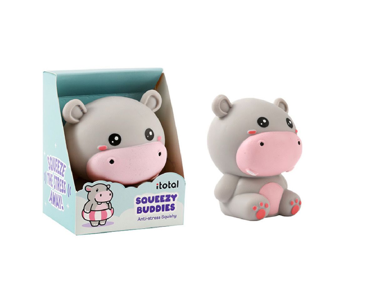 Pupazzetto Squeezy antistress Ippopotamo