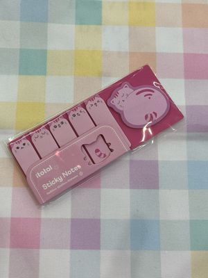 Sticky Notes Point Marker piccoli e grande gatto rosa