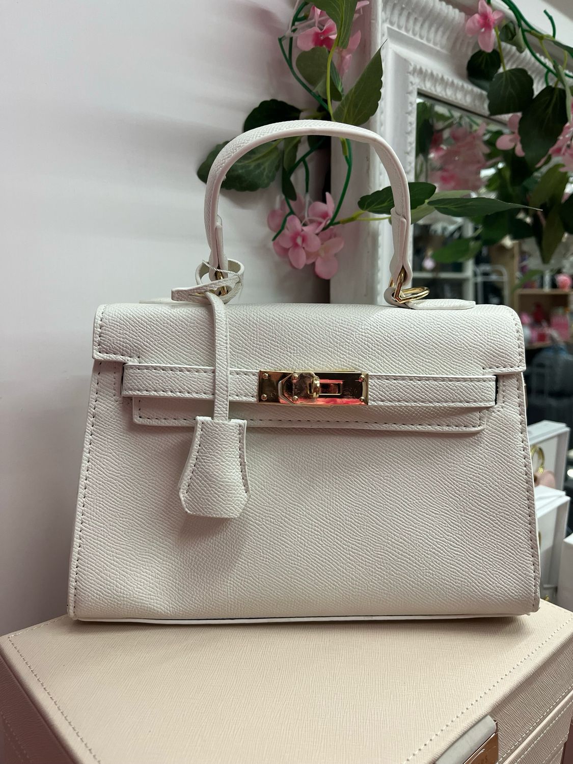 Borsa in ecopelle Kendall bianco