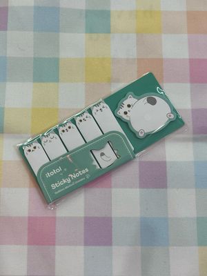 Sticky Notes Point Marker piccoli e grande gatto bianco