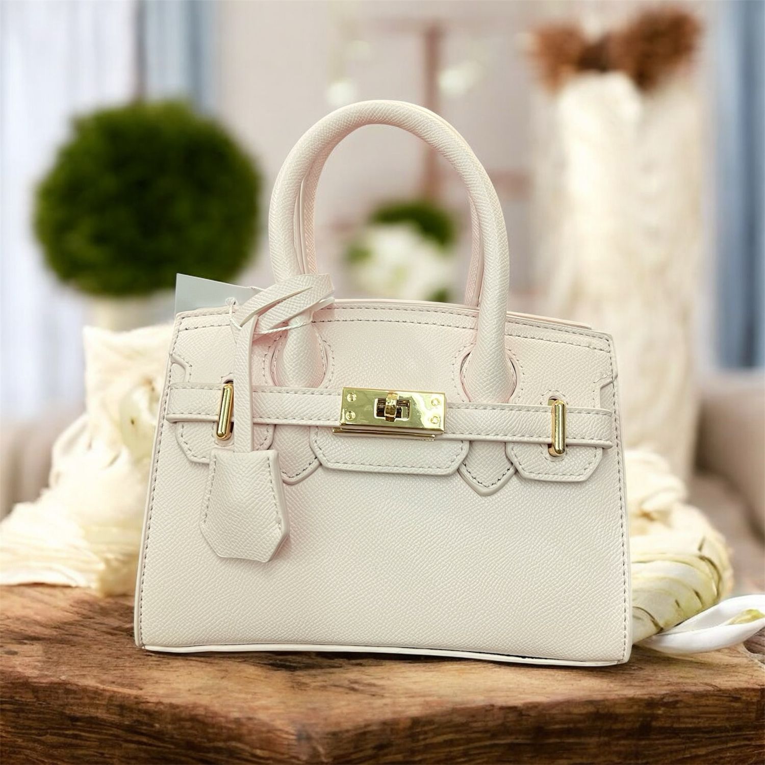 Borsa in ecopelle Charlotte rosa chiaro