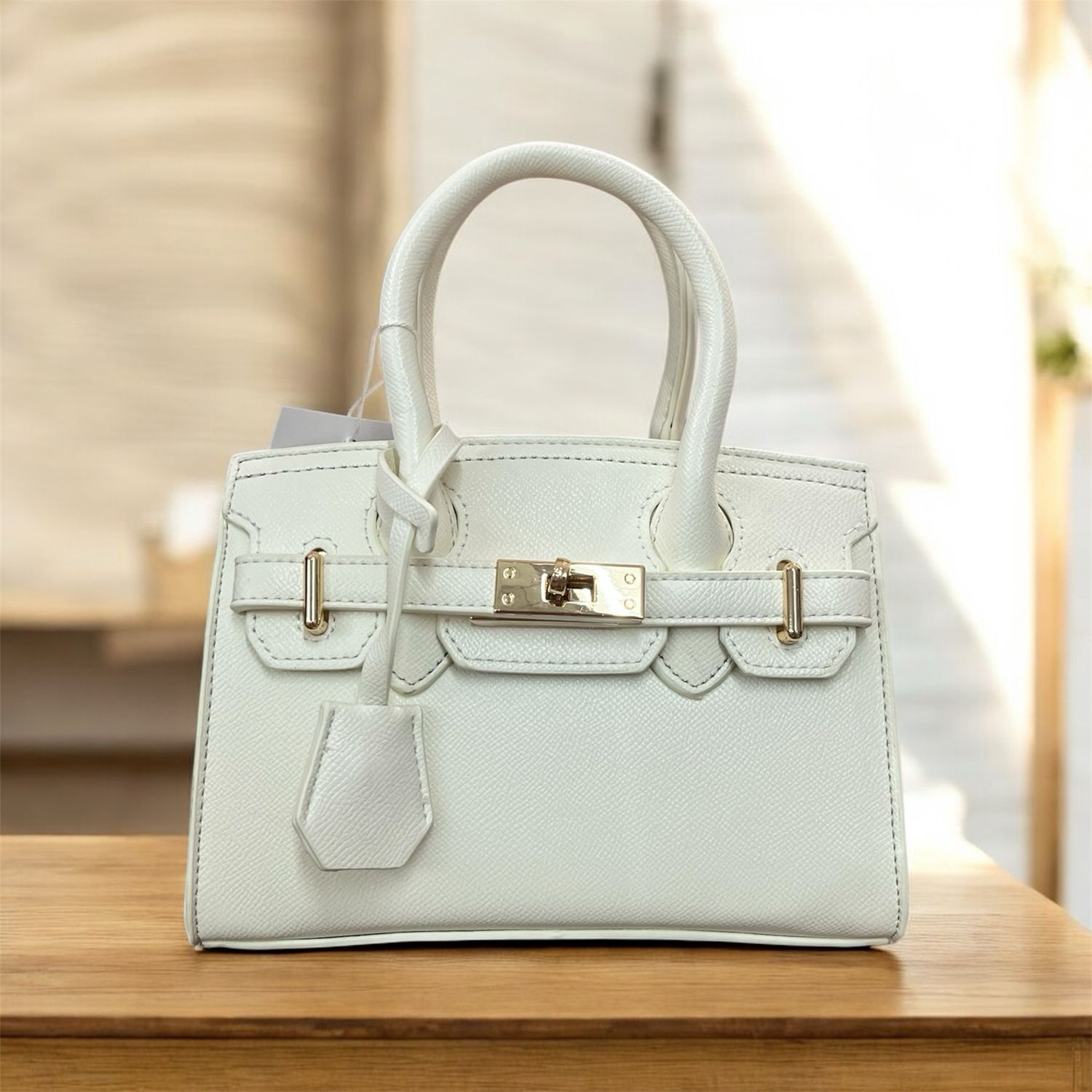Borsa in ecopelle Charlotte bianco