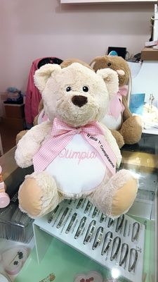 Peluche personalizzato orso LUCIO con nome ricamato