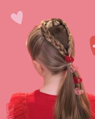 Set di 4 piccoli mollettoni a pinza con cuori