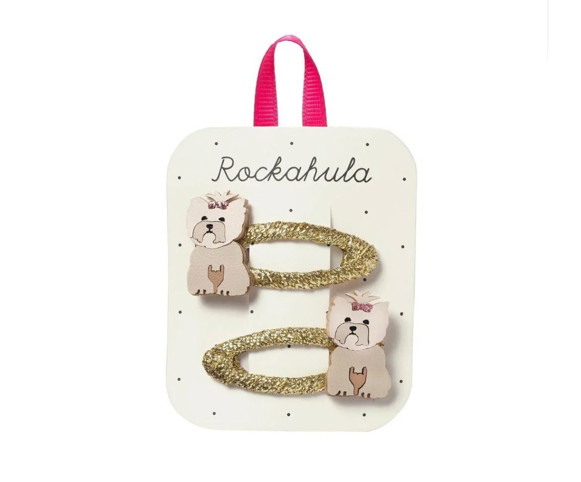 Set 2 Mollette Clic Clac cagnolino Yorkshire