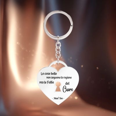Portachiavi Mad Tea Serratura le cose belle non seguono le ragioni ma le follie del cuore