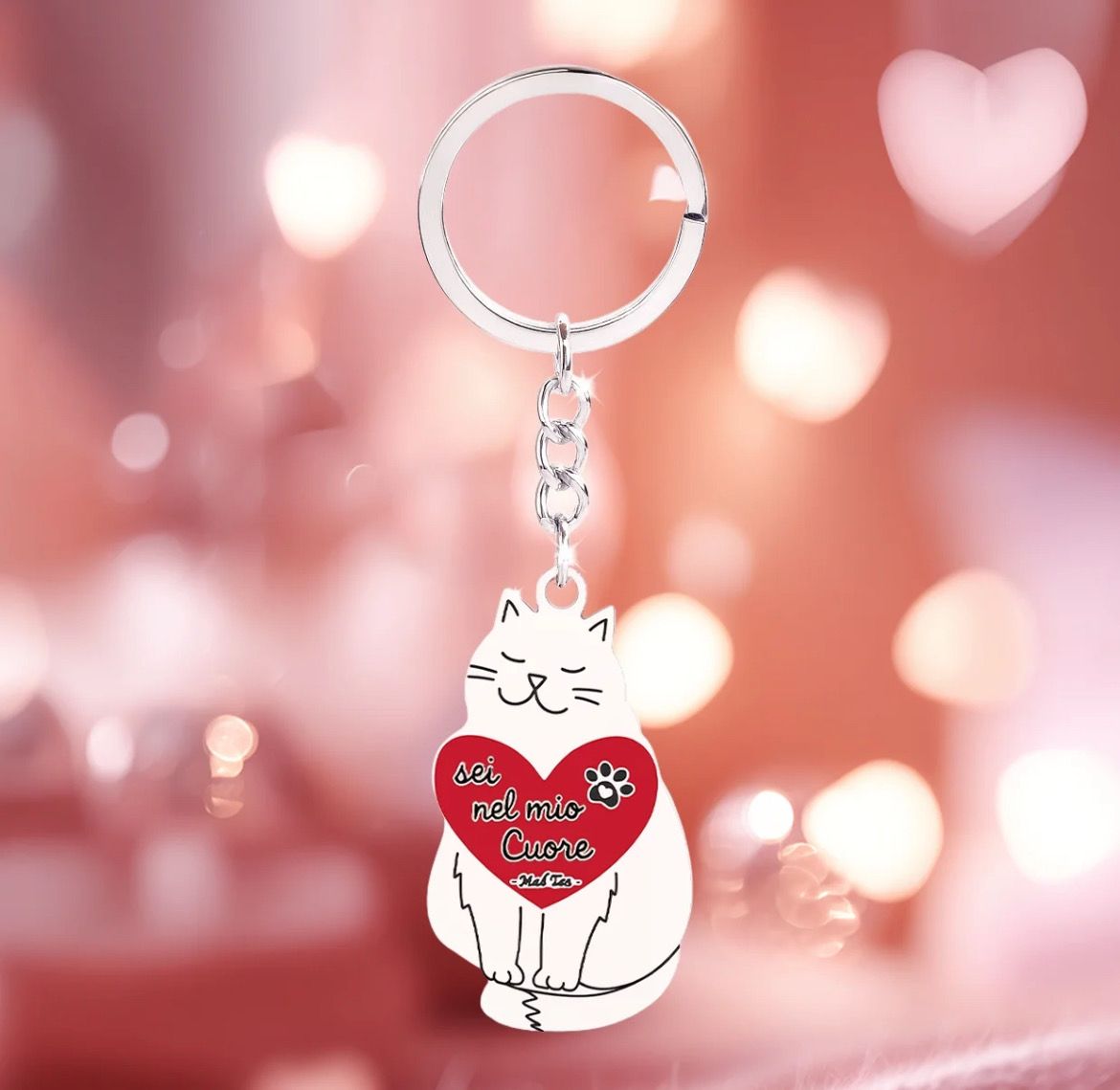 Portachiavi Mad Tea Gatto Sei nel mio cuore
