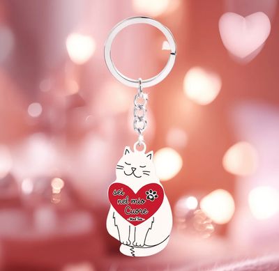 Portachiavi Mad Tea Gatto Sei nel mio cuore