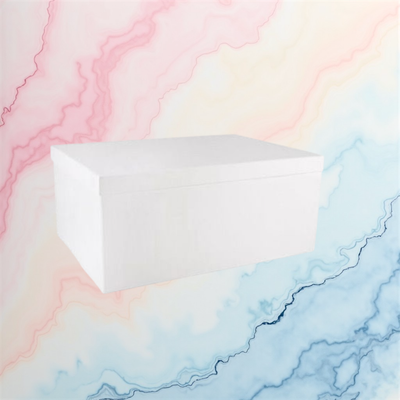 Scatola bianca con coperchio modello Firenze 39 cm personalizzata