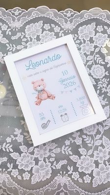 Cornice personalizzata con dati della nascita