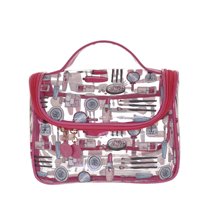 TRAVEL BAG CRISTAL KISS&amp;GO ROSA Camomilla Milano 22679