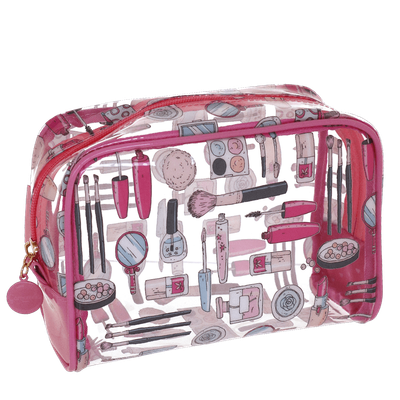 NECESSAIRE M CRISTAL KISS&amp;GO ROSA Camomilla Milano 22671