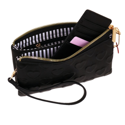 BUSTA PORTAFOGLIO YES LOVE NERO Camomilla Milano 24871