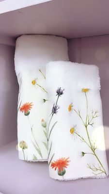 Coppia Asciugamani fascia giardino di primavera