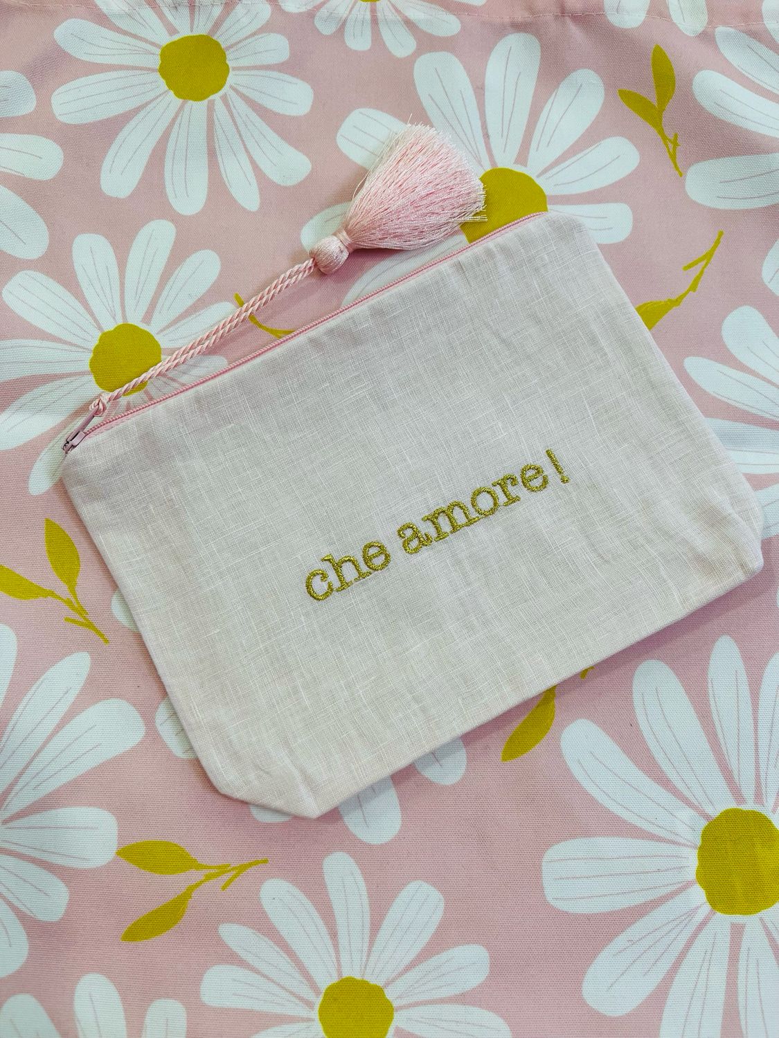 Pochette con nappina rosa che amore !