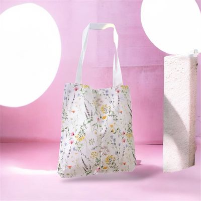 Shopper in lino giardino di primavera