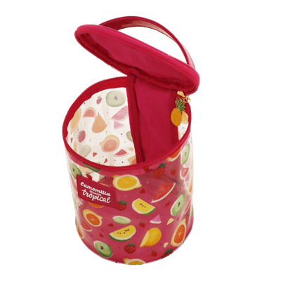 BEAUTY CASE TONDO S TROPICAL FUCSIA Camomilla Milano 22104